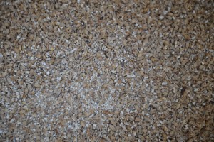 Malten efter knusning - der skal stadig være intakte skaller - de hjælper i filtreringen senere